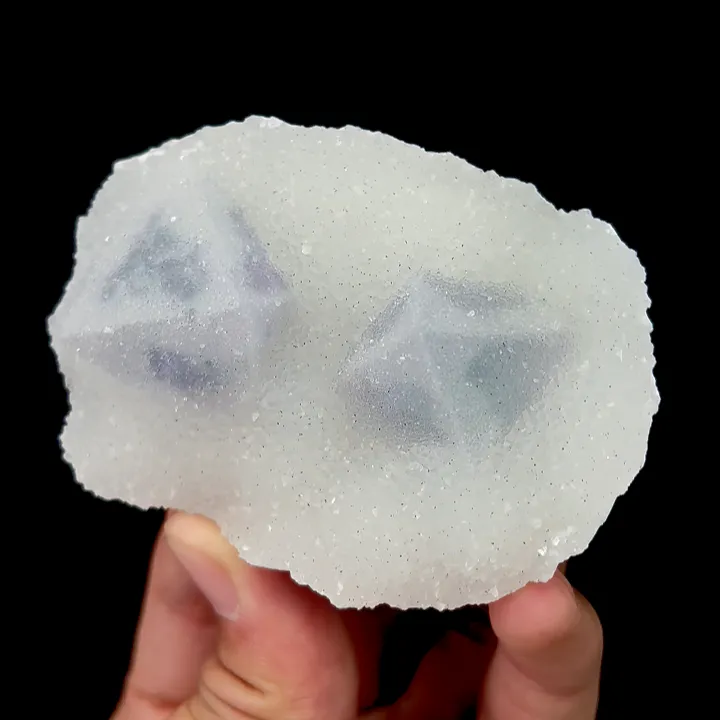 Natural Sugar Blue Fluorite,Octahedron Mineral Specimen:FUJIAN(78*55*32mm) - image 2