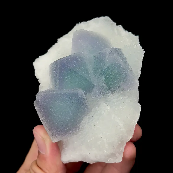 Natural Sugar Blue Fluorite,Pyramid Mineral Specimen:FUJIAN (90*50*60mm) - image 2