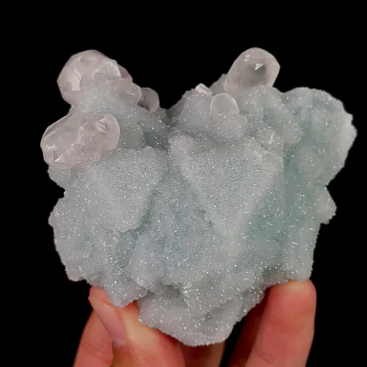 Natural Sugar Fluorite and Calcite, Mineral Specimen: Fujian,China (75*70*50MM) image