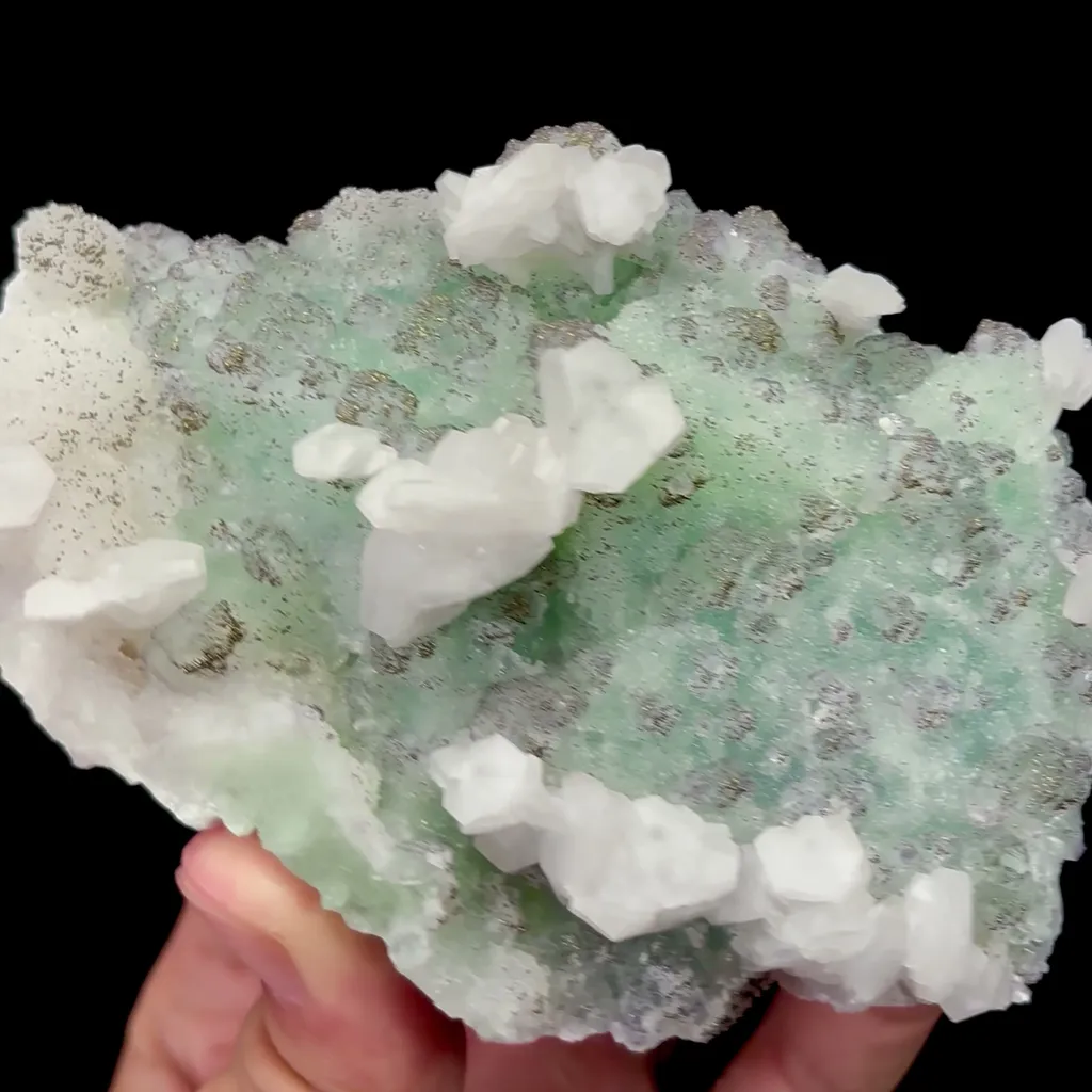 Natural Sugar Fluorite and Calcite Mineral Specimen,High Quality Specimen,ZHEJIANG,CHINA(113*83*43mm) - image 2