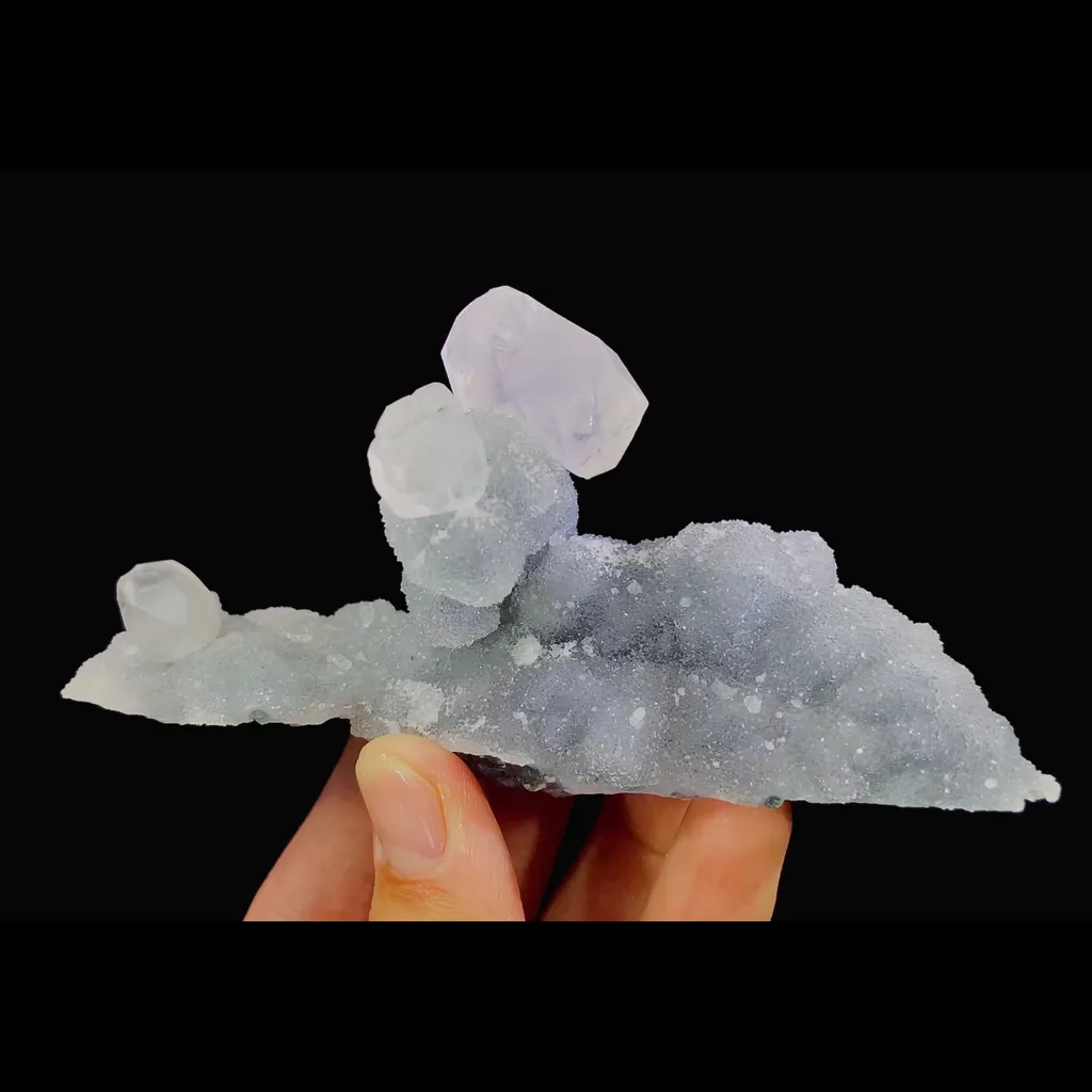 Natural Sugar Fluorite and Calcite Symbiosis comes from Fujian,China 120*40*60MM image