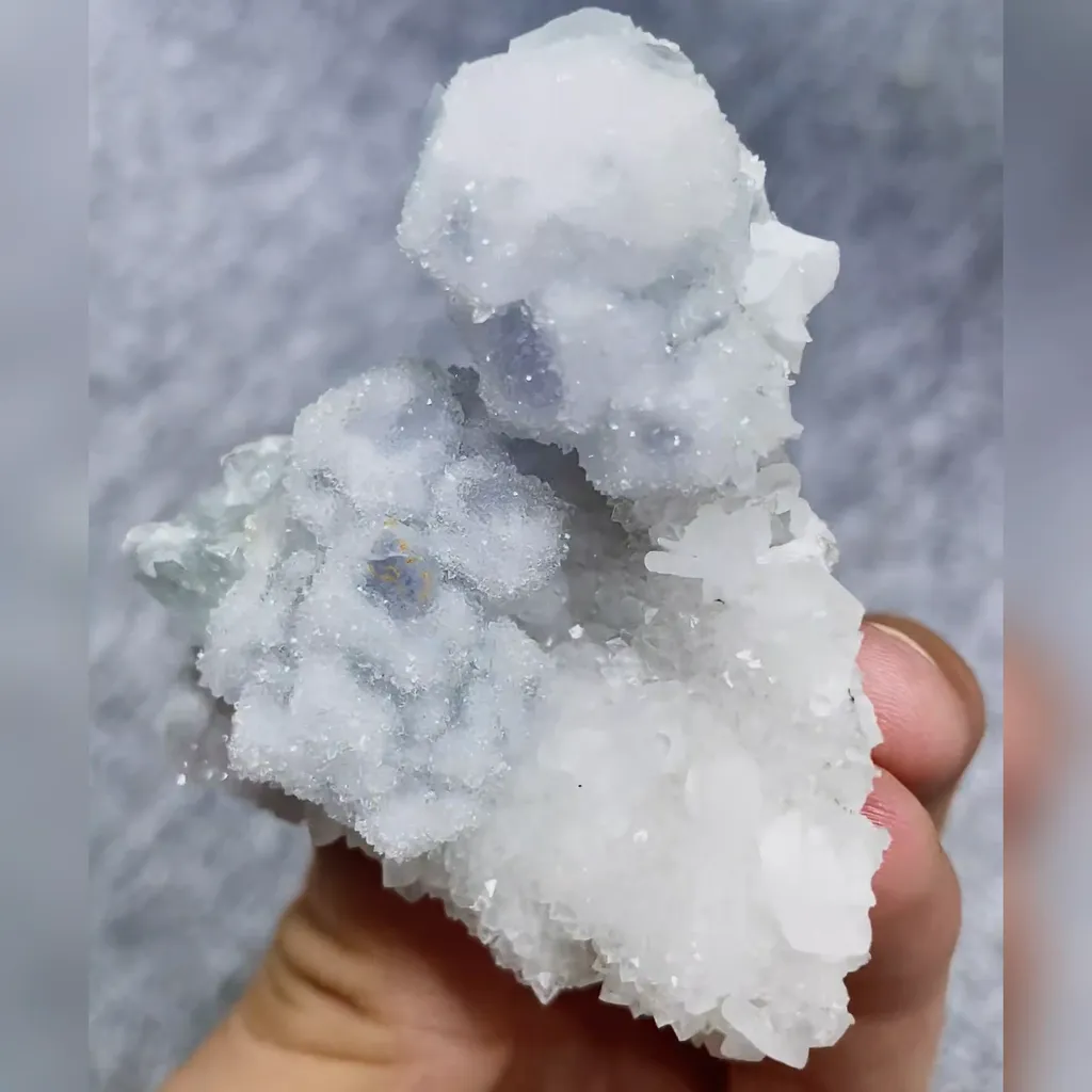 Natural Sugar Fluorite and Quartz Symbiosis comes from Fujian,China 60*55*30MM image
