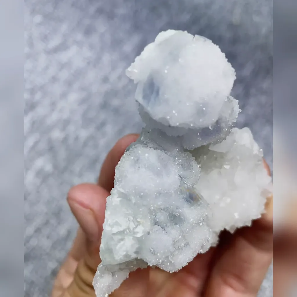 Natural Sugar Fluorite and Quartz Symbiosis comes from Fujian,China 60*55*30MM - image 5