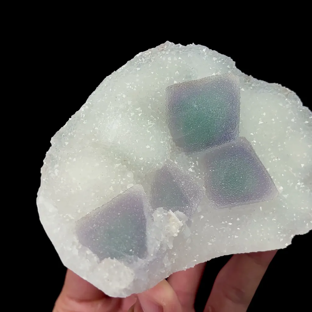 Natural Sugar Octahedral Fluorite Mineral Specimen,High Quality Specimen,ZHEJIANG,CHINA(116*80*33mm) - image 2