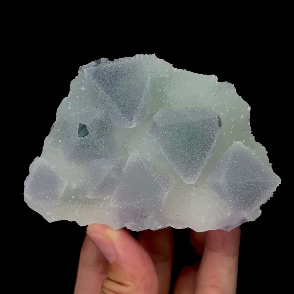 Natural Sugar Octahedral Fluorite Mineral Specimen,High Quality Specimen,ZHEJIANG,CHINA(95*65*25mm) image
