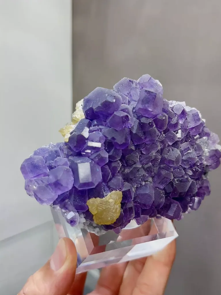 Natural Tanzanite and Yellow Fluorite coexist comes from Fujian,China 105*30*70MM - image 3