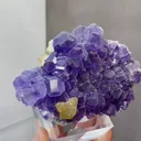 Natural Tanzanite and Yellow Fluorite coexist comes from Fujian,China 105*30*70MM - image 3