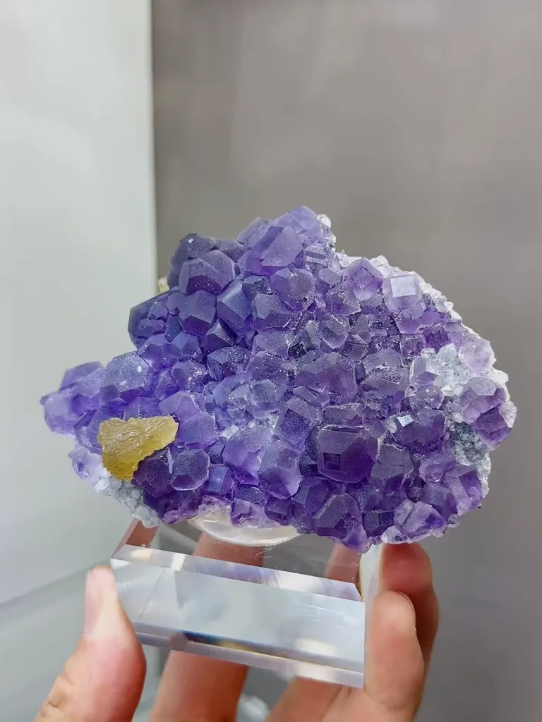 Natural Tanzanite and Yellow Fluorite coexist comes from Fujian,China 105*30*70MM - image 6