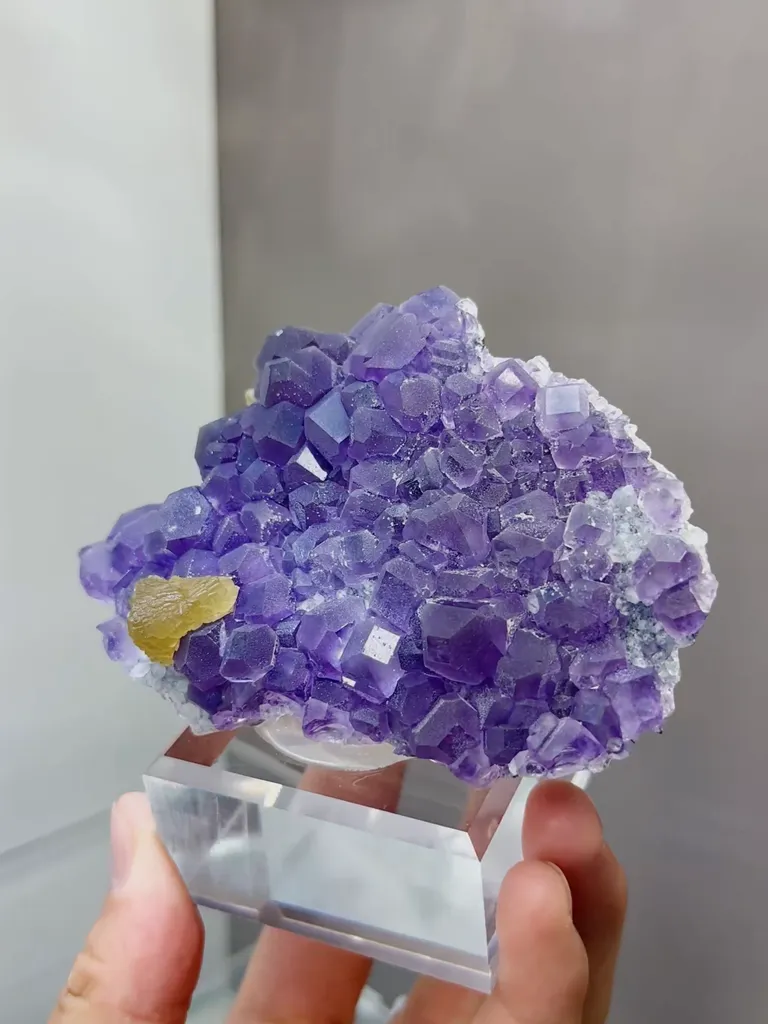 Natural Tanzanite and Yellow Fluorite coexist comes from Fujian,China 105*30*70MM - image 5
