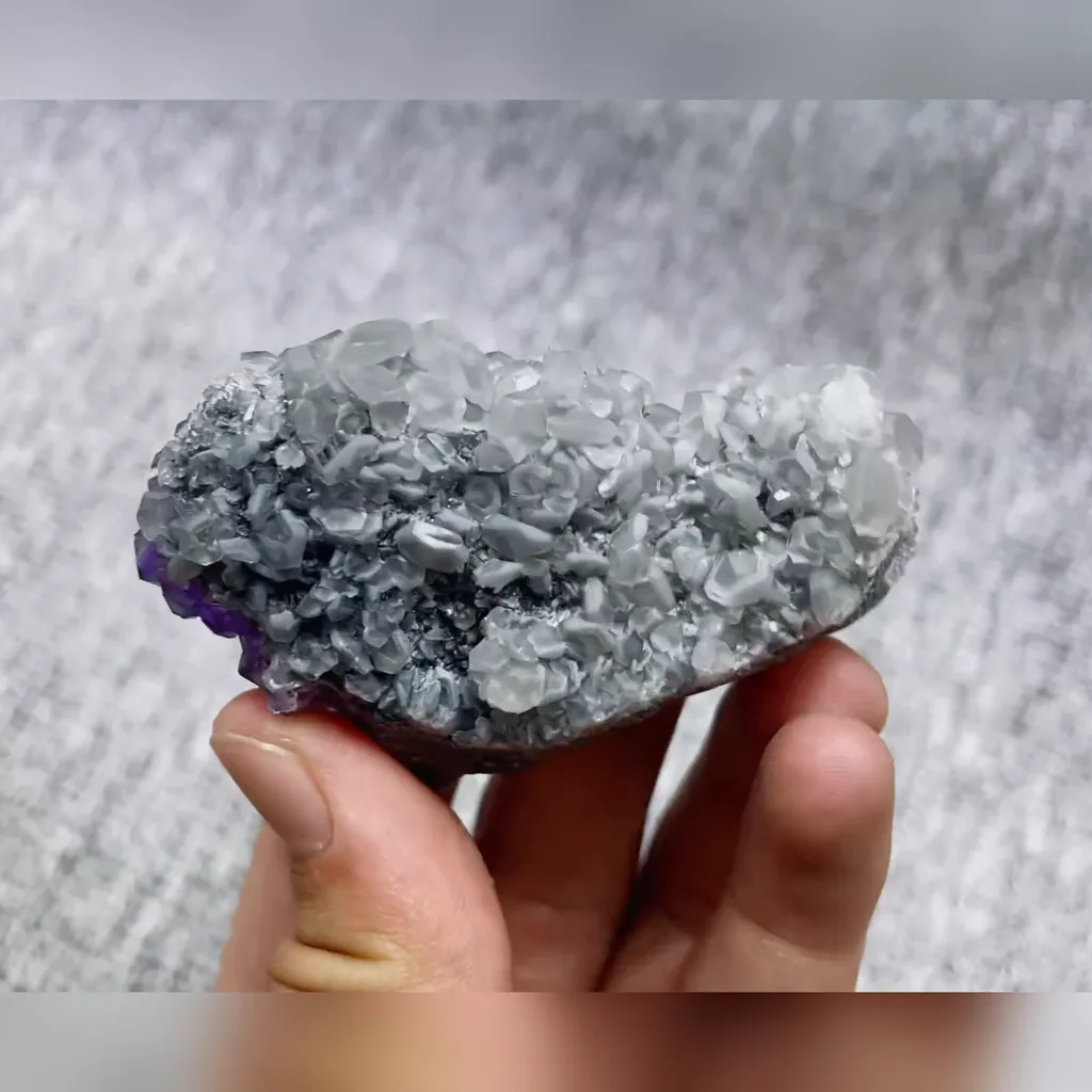 Natural Tanzanite Fluorite and Calcite Symbiosis 70*50*25MM - image 5