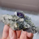 Natural Tanzanite Fluorite and Calcite Symbiosis comes from Fujian,China 70*35*25MM - image 1