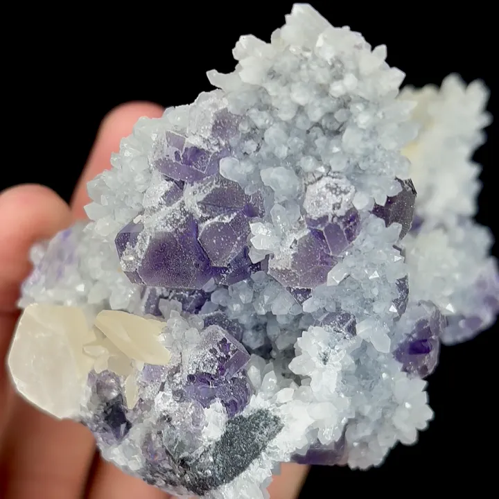 Natural Tanzanite Fluorite and Quartz, Mineral Specimen:Fujian,China (95*65*65MM) - image 4