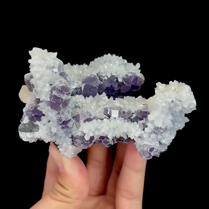 Natural Tanzanite Fluorite and Quartz, Mineral Specimen:Fujian,China (95*65*65MM) image