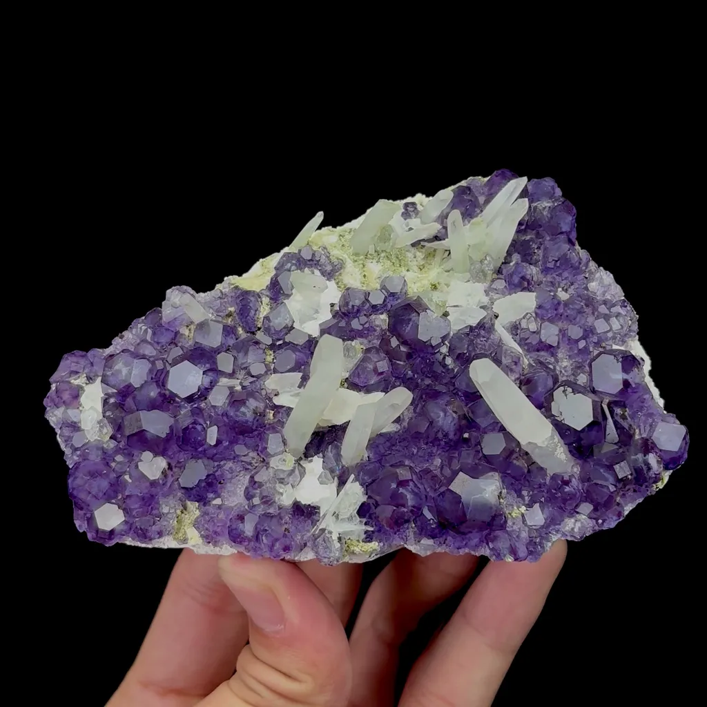 Natural Tanzanite Fluorite and Quartz Mineral Specimen,High Quality Specimen,FUJIAN,CHINA(110*75*40mm) - image 4