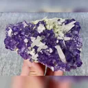 Natural Tanzanite Fluorite and Quartz Symbiosis comes from Fujian,China 110*75*40MM - image 1