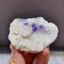 Natural Tanzanite Fluorite coexists with Mercedes-Benz Calcite and Flaky Calcite comes from Fujian,China 60*47*25MM - image 1