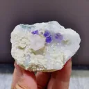 Natural Tanzanite Fluorite coexists with Mercedes-Benz Calcite and Flaky Calcite comes from Fujian,China 60*47*25MM - image 4