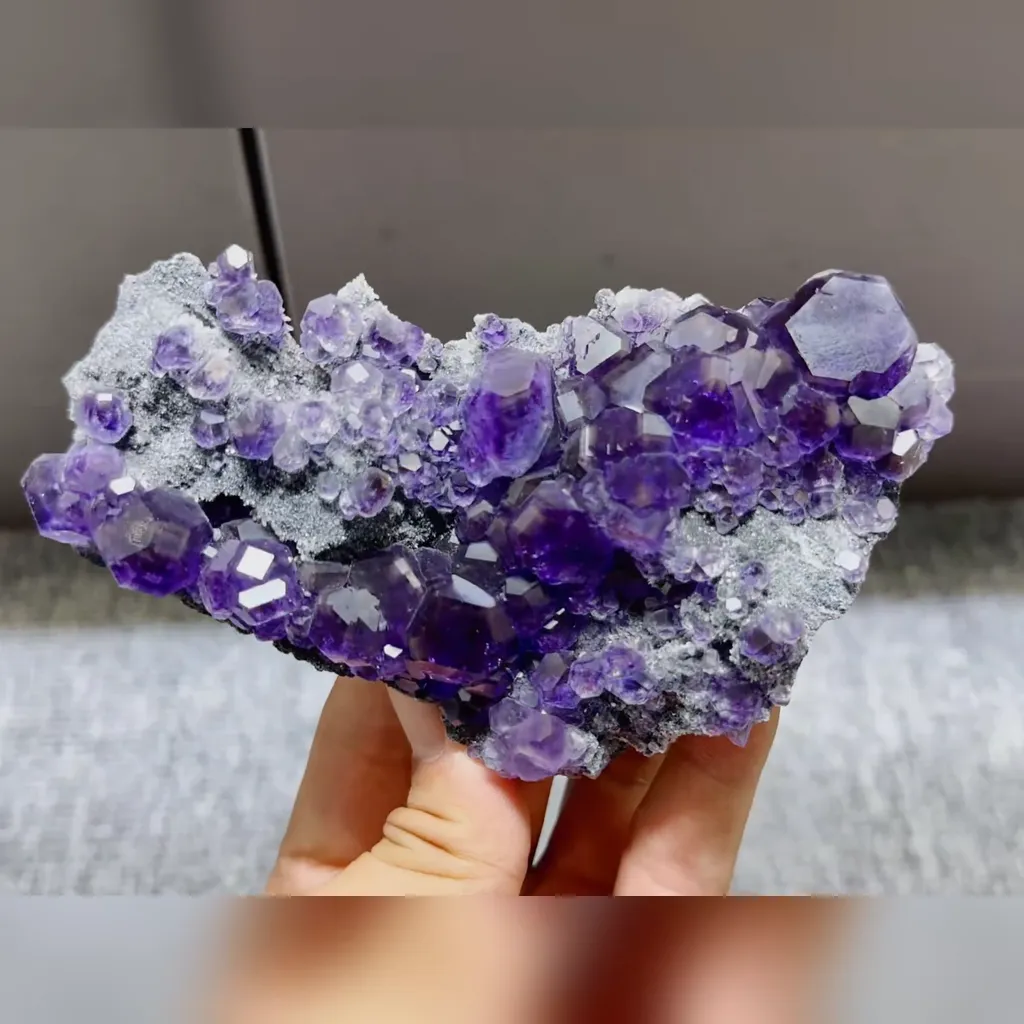 Natural Tanzanite Fluorite comes from Fujian,China 125*65*30MM - image 3