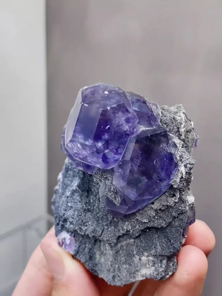 Natural Tanzanite Fluorite comes from Fujian,China 55*40*60MM - image 5