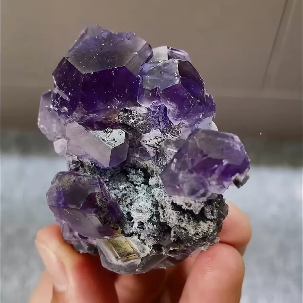 Natural Tanzanite Fluorite comes from Fujian,China 60*55*35MM - image 2