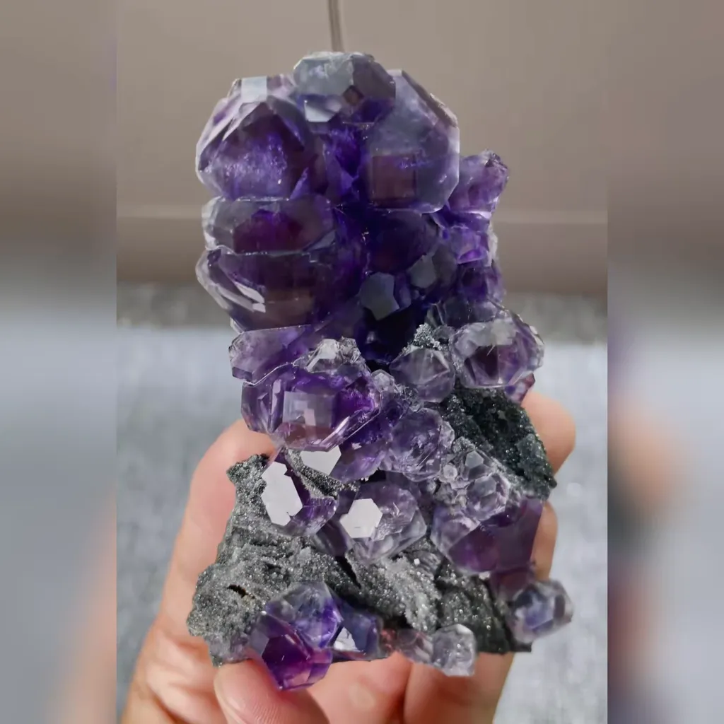 Natural Tanzanite Fluorite comes from Fujian,China 60*90*15MM - image 2