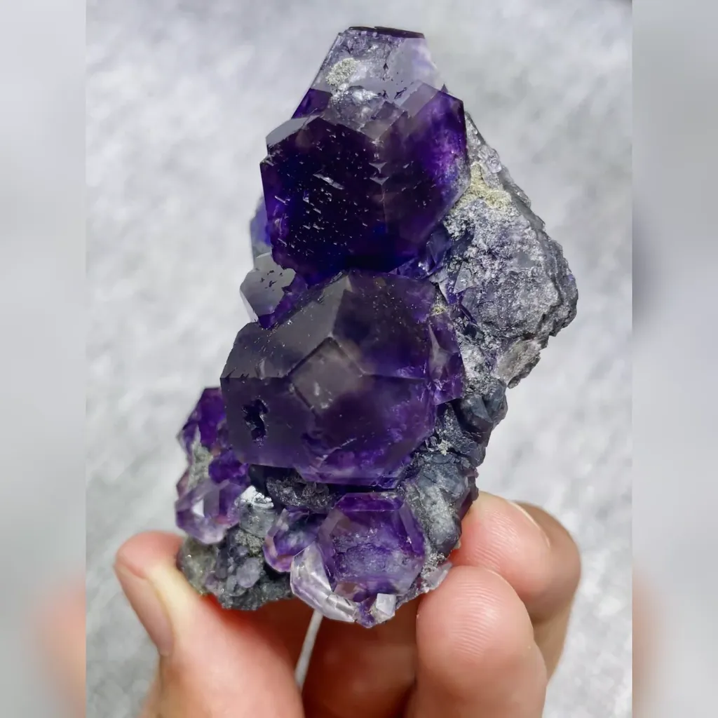 Natural Tanzanite Fluorite comes from Fujian,China 70*45*20MM image