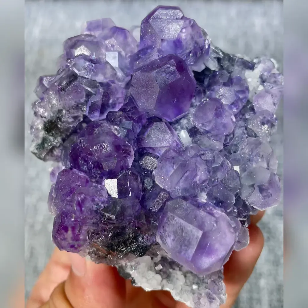 Natural Tanzanite Fluorite comes from Fujian,China 70*65*40MM - image 3