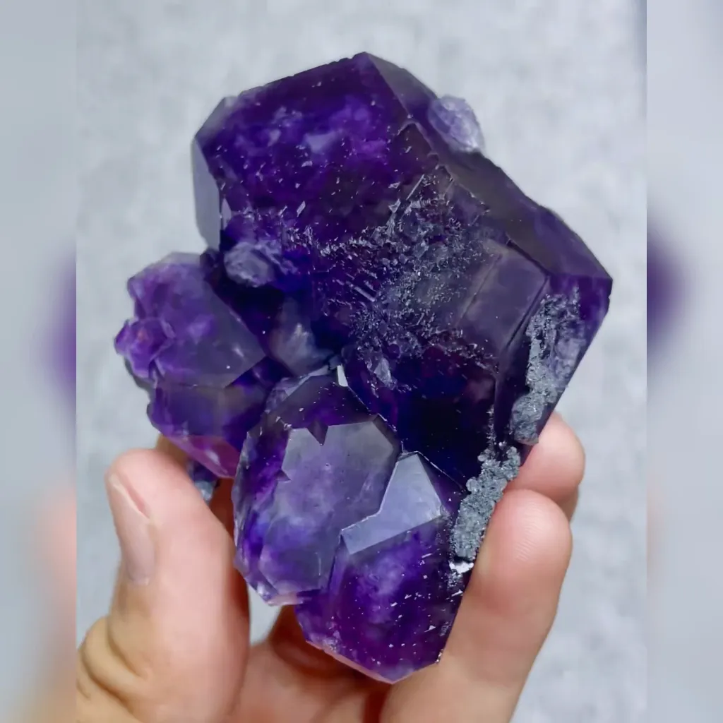 Natural Tanzanite Fluorite comes from Fujian,China 75*65*25MM - image 2