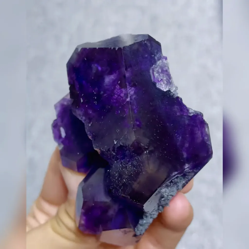 Natural Tanzanite Fluorite comes from Fujian,China 75*65*25MM - image 3