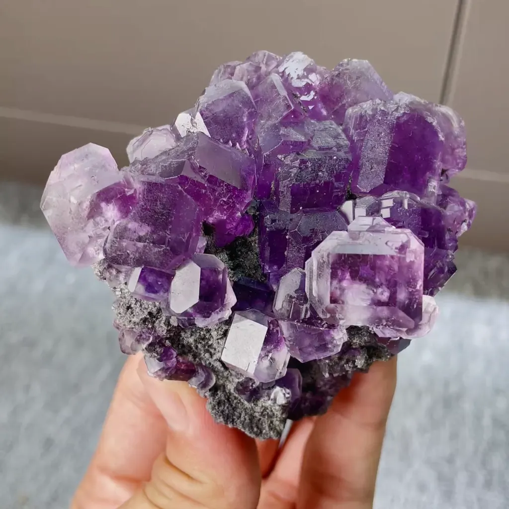 Natural Tanzanite Fluorite comes from Fujian,China 75*70*45MM image