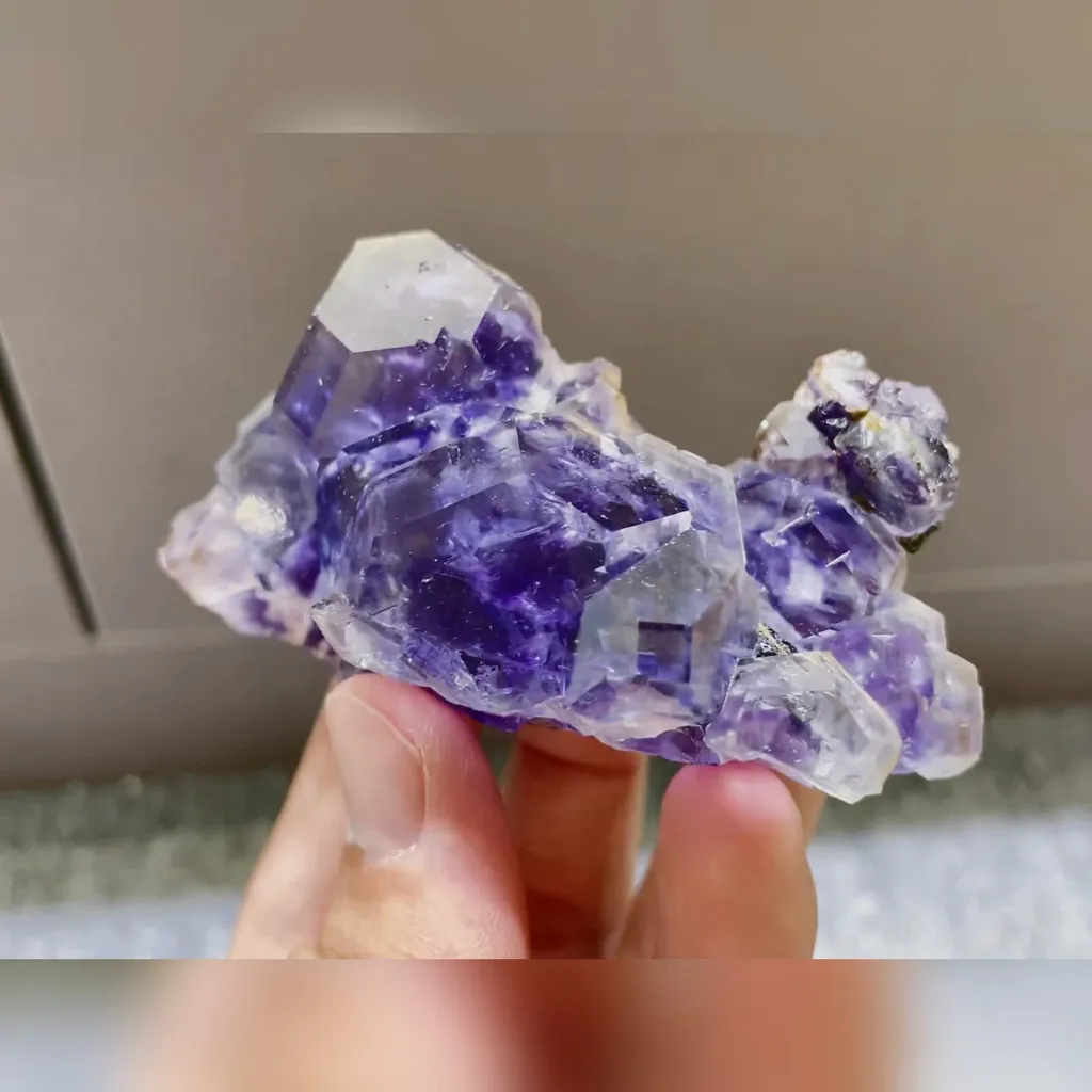 Natural Tanzanite Fluorite comes from Fujian,China 80*40*45MM - image 3