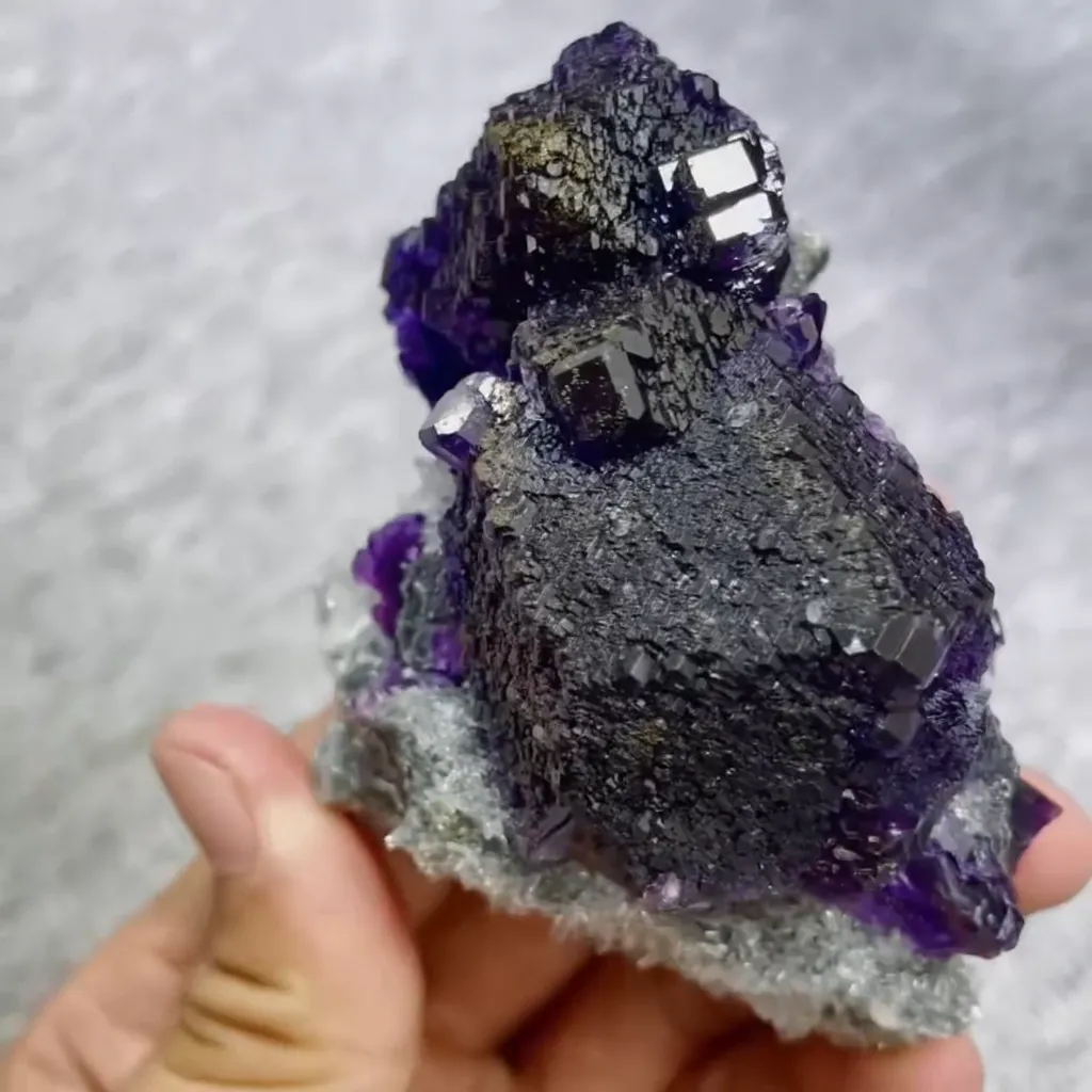 Natural Tanzanite Fluorite comes from Fujian,China 80*65*60MM - image 5