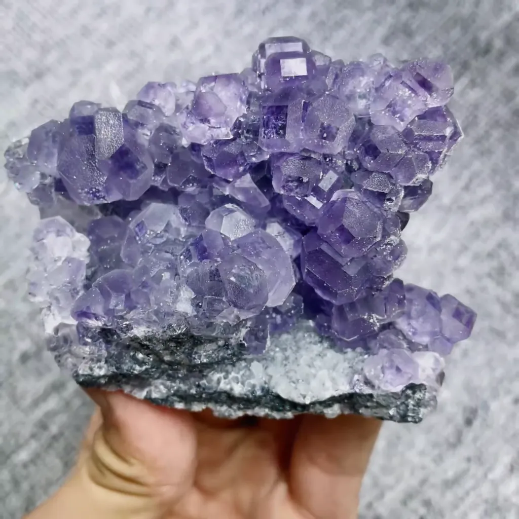 Natural Tanzanite Fluorite comes from Fujian,China 80*70*30MM - image 5