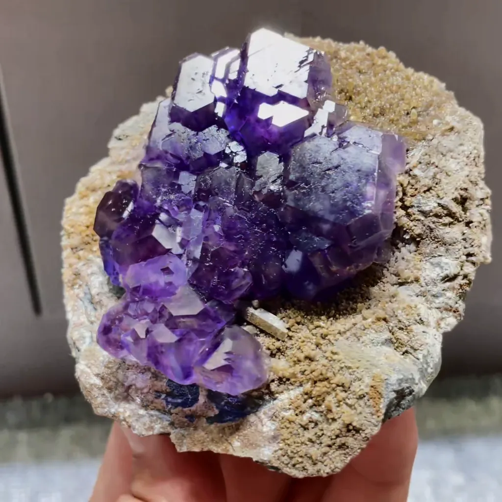 Natural Tanzanite Fluorite comes from Fujian,China 80*85*35MM - image 3