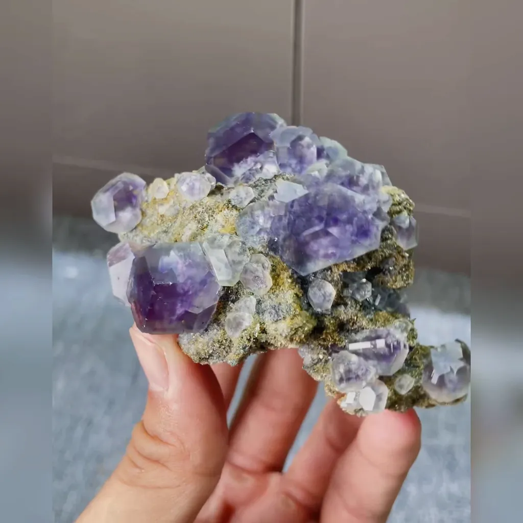 Natural Tanzanite Fluorite comes from Fujian,China 90*60*40MM - image 2