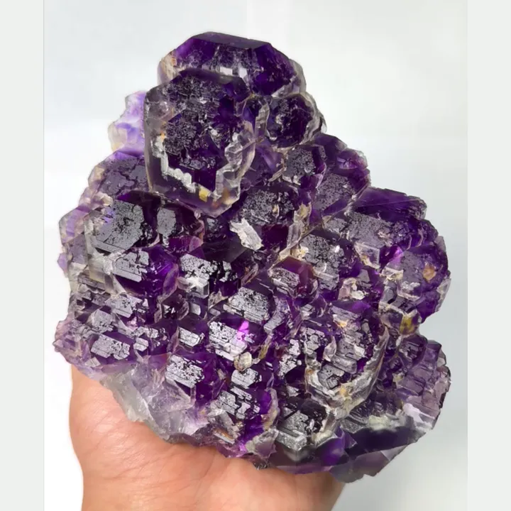 Natural Tanzanite Fluorite, Mineral Specimen: Fujian,China (110*110*55MM) image