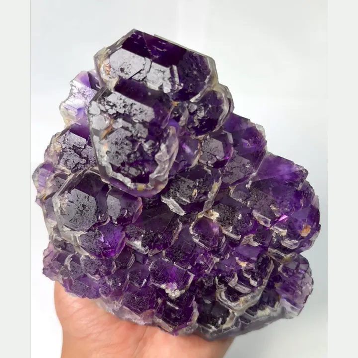 Natural Tanzanite Fluorite, Mineral Specimen: Fujian,China (110*110*55MM) - image 2