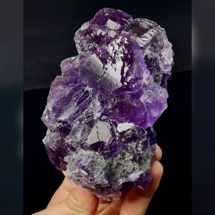 Natural Tanzanite Fluorite, Mineral Specimen: Fujian,China (85*120*75MM) - image 3