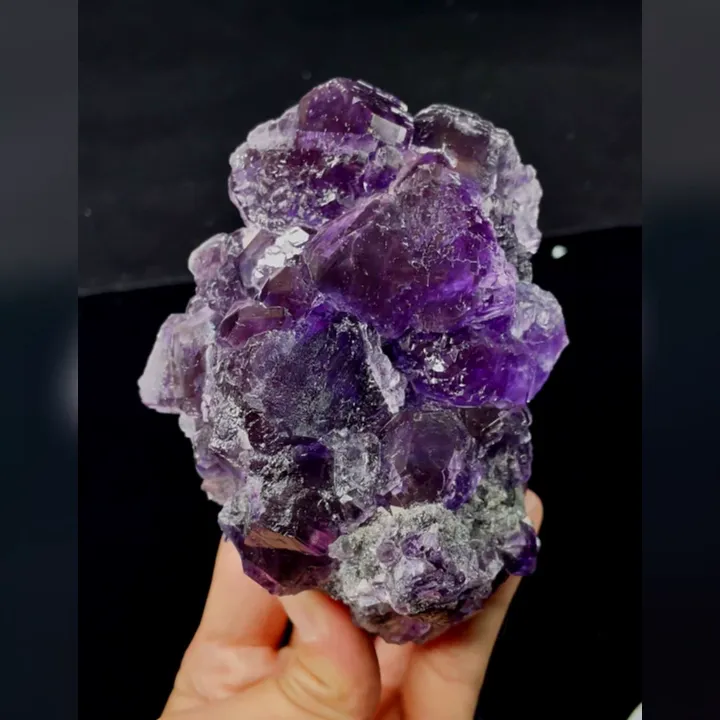 Natural Tanzanite Fluorite, Mineral Specimen: Fujian,China (85*120*75MM) - image 5