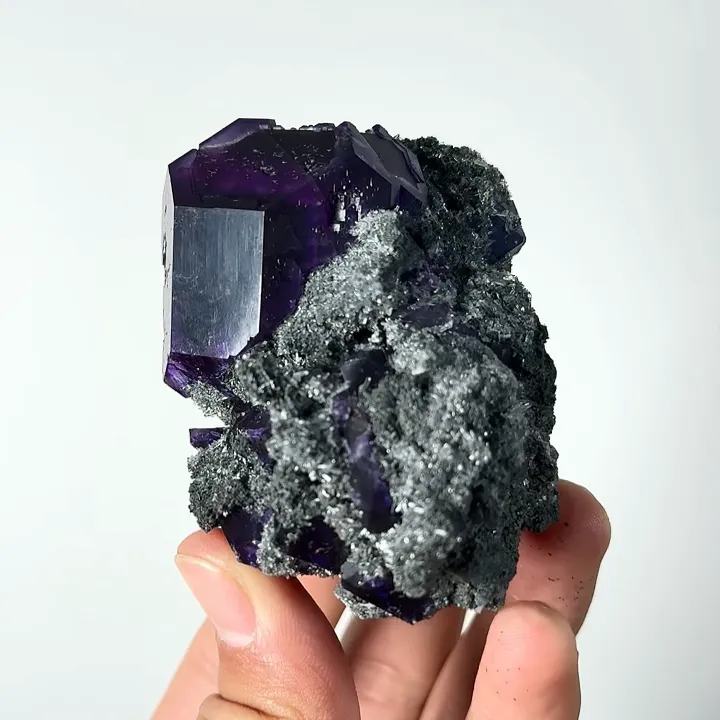 Natural Tanzanite Fluorite, Mineral Specimen:Fujian,China (55*60*50MM) image