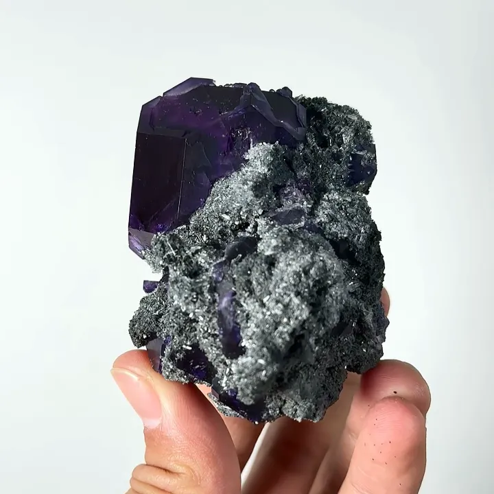 Natural Tanzanite Fluorite, Mineral Specimen:Fujian,China (55*60*50MM) - image 5
