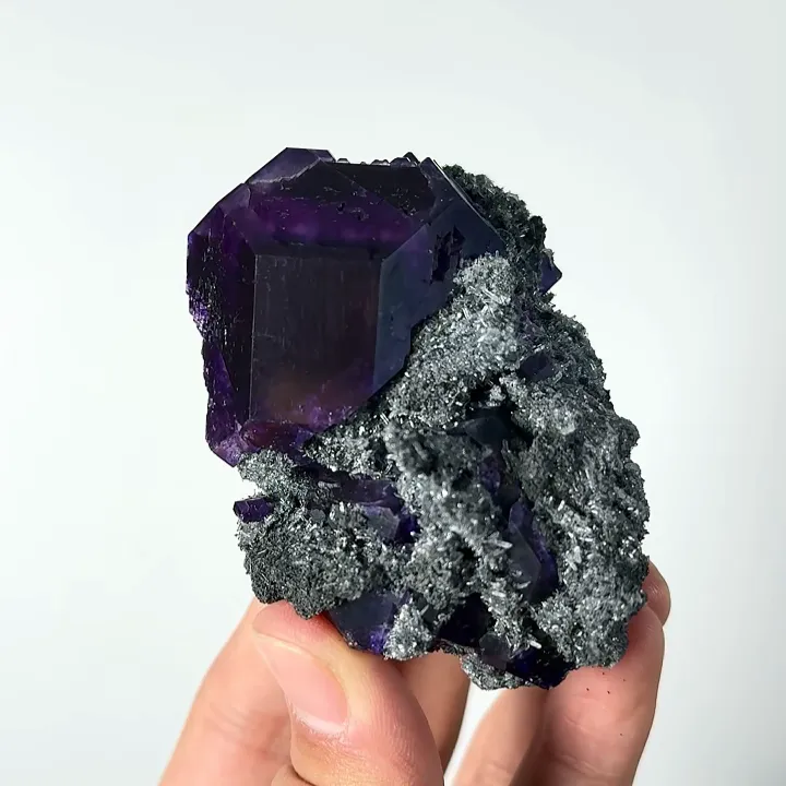 Natural Tanzanite Fluorite, Mineral Specimen:Fujian,China (55*60*50MM) - image 6