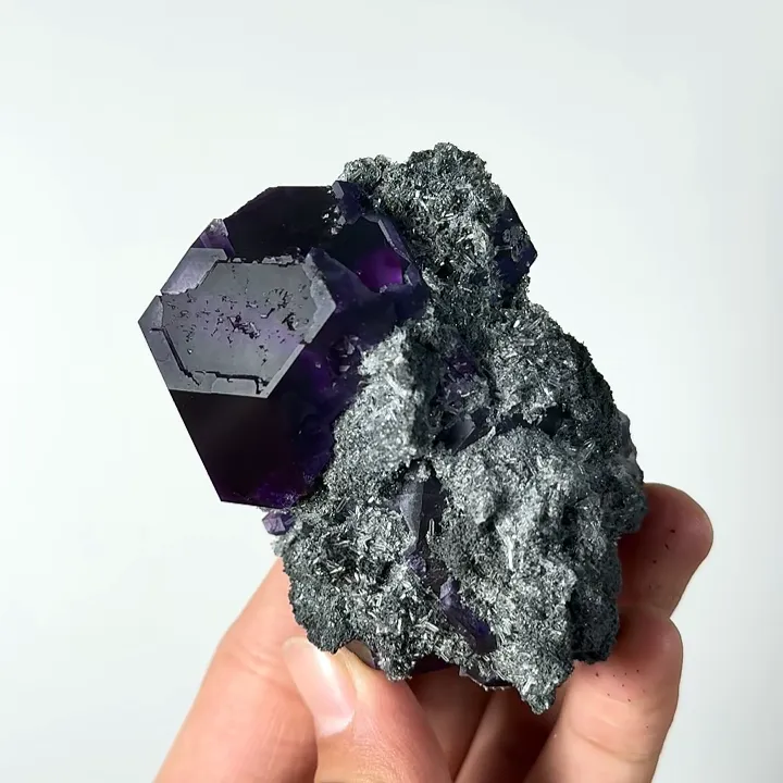 Natural Tanzanite Fluorite, Mineral Specimen:Fujian,China (55*60*50MM) - image 3