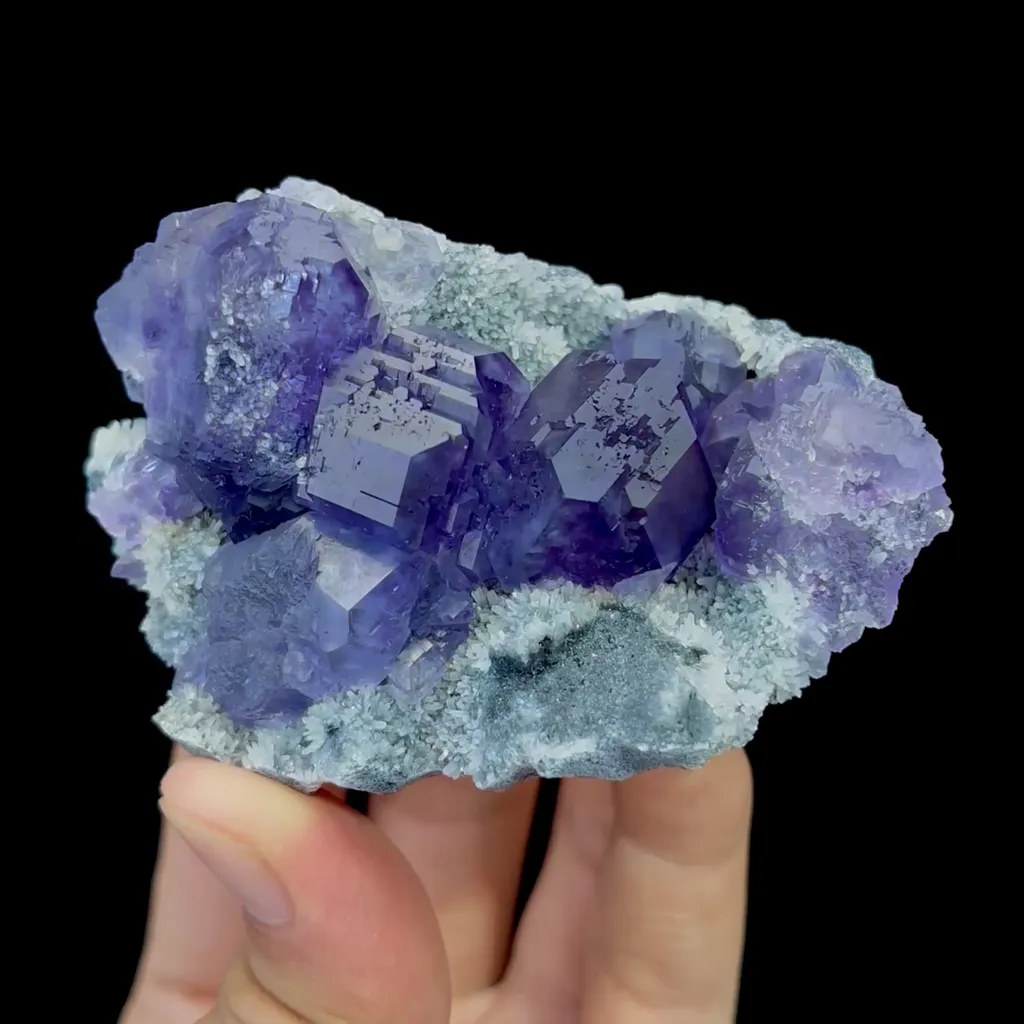 Natural Tanzanite Fluorite Mineral Specimen,High Quality Specimen,FUJIAN,CHINA(80*55*40mm) image