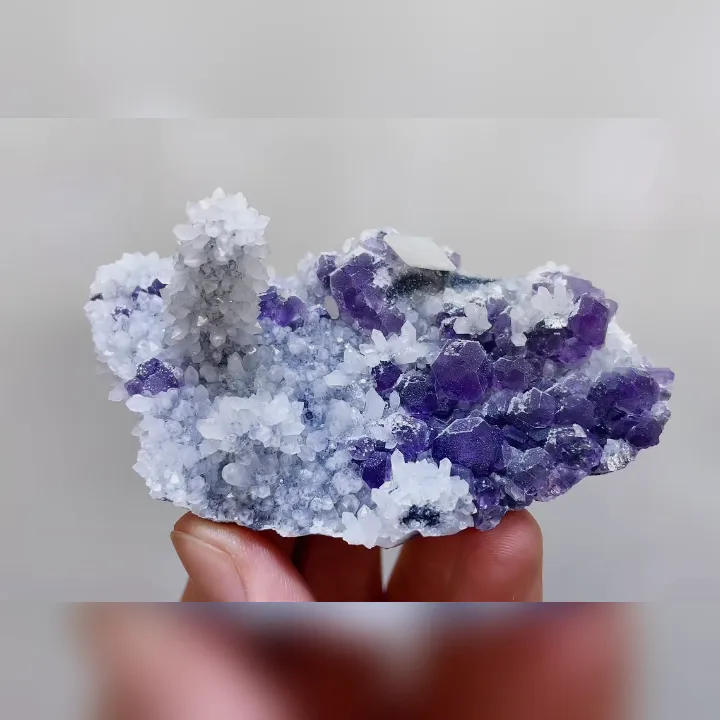 Natural Tanzanite Fluorite & Quartz, Mineral Specimen: Fujian,China (90*50*40mm) - image 5