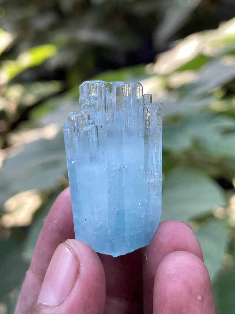 Natural Terminated Aquamarine Crystal Cluster, Aquamarine Specimen, Aquamarine Raw Aquamarine, Minerals Specimen From Shigar Pakistan - image