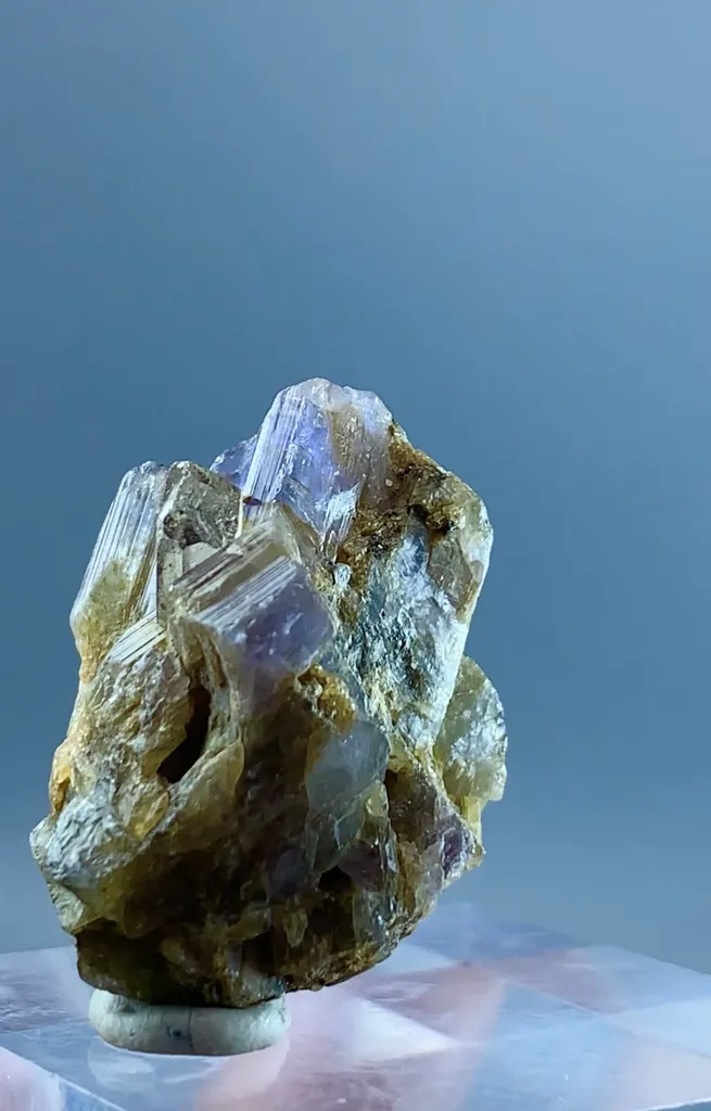 Natural Terminated Bi Color Tanzanite Cluster, Tanzanite Specimen, Raw Tanzanite, Minerals Specimen From Tanzania - image 6