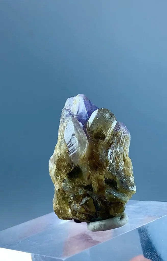 Natural Terminated Bi Color Tanzanite Cluster, Tanzanite Specimen, Raw Tanzanite, Minerals Specimen From Tanzania - image 3