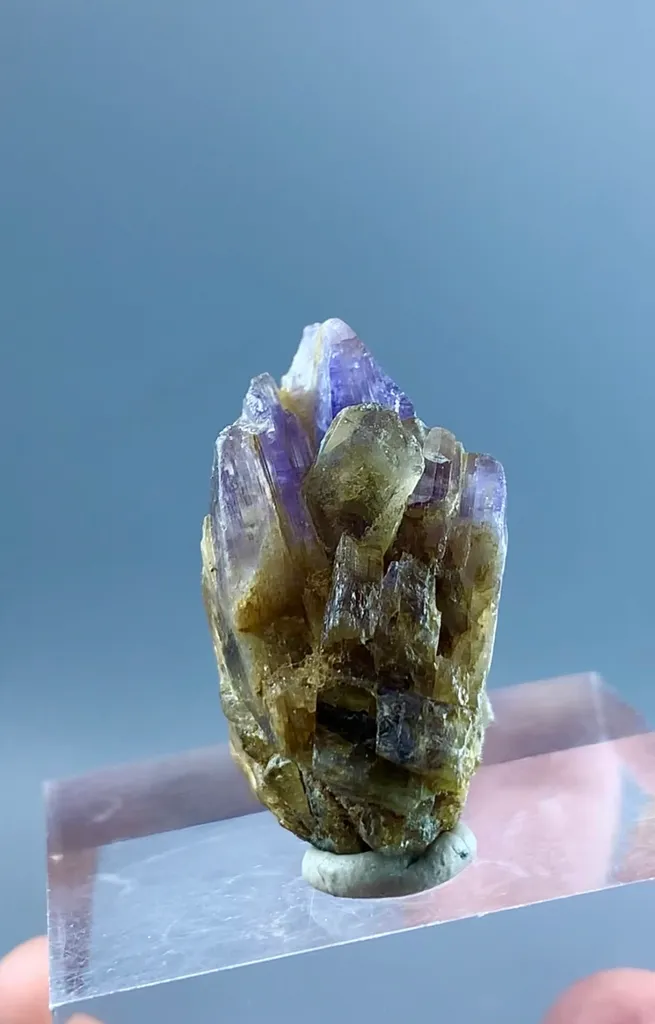 Natural Terminated Bi Color Tanzanite Cluster, Tanzanite Specimen, Raw Tanzanite, Minerals Specimen From Tanzania - image 8