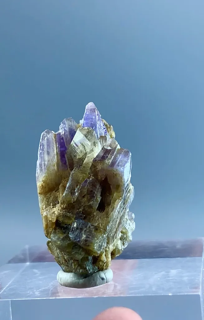 Natural Terminated Bi Color Tanzanite Cluster, Tanzanite Specimen, Raw Tanzanite, Minerals Specimen From Tanzania - image 9